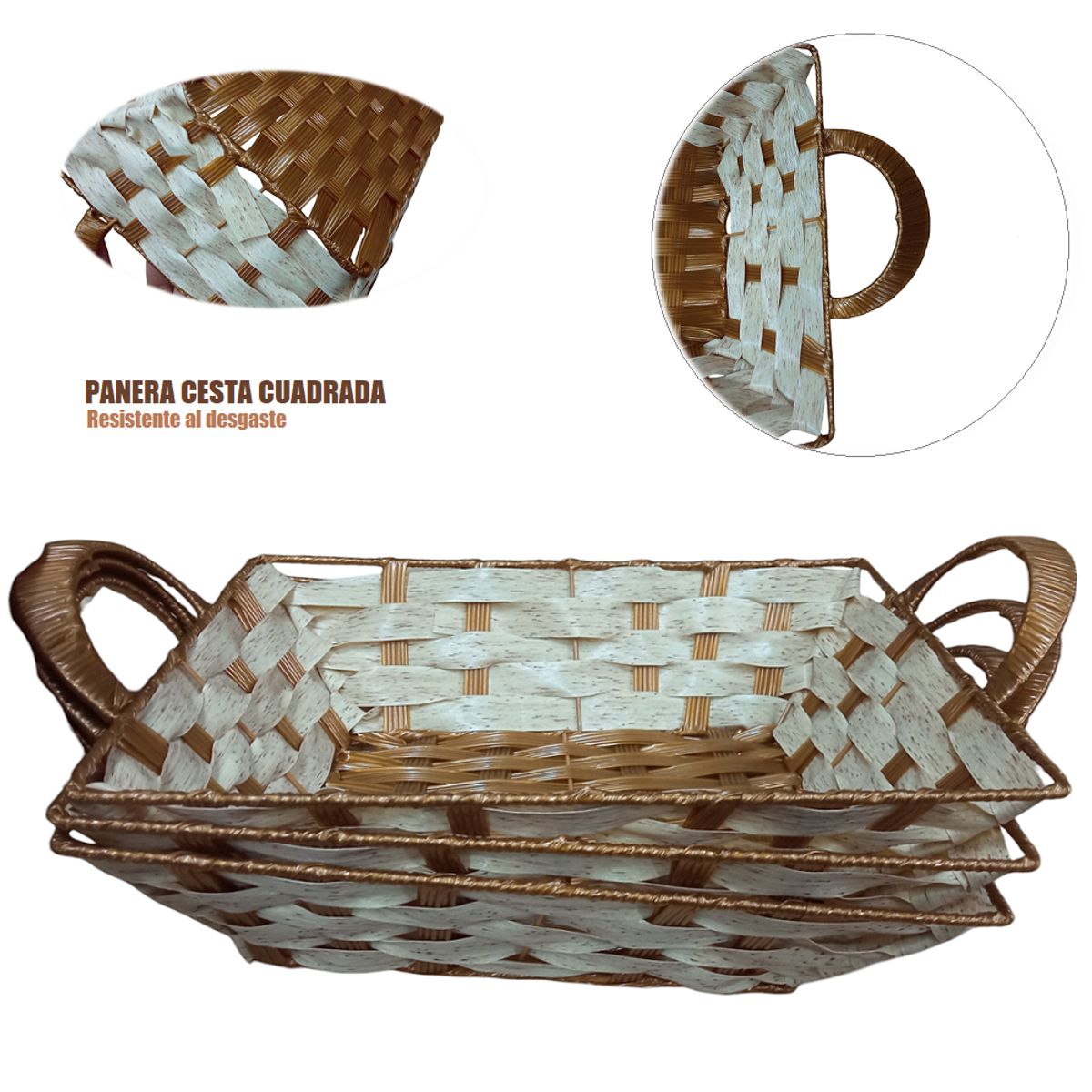 GENERICO - Panera plastica cesta para el pan de mesa