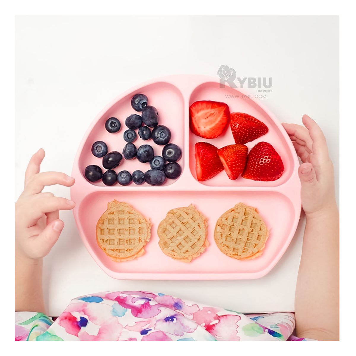 GENERICO - Vajilla con Diseño Infantil en Rosado Y+Gift Stickers