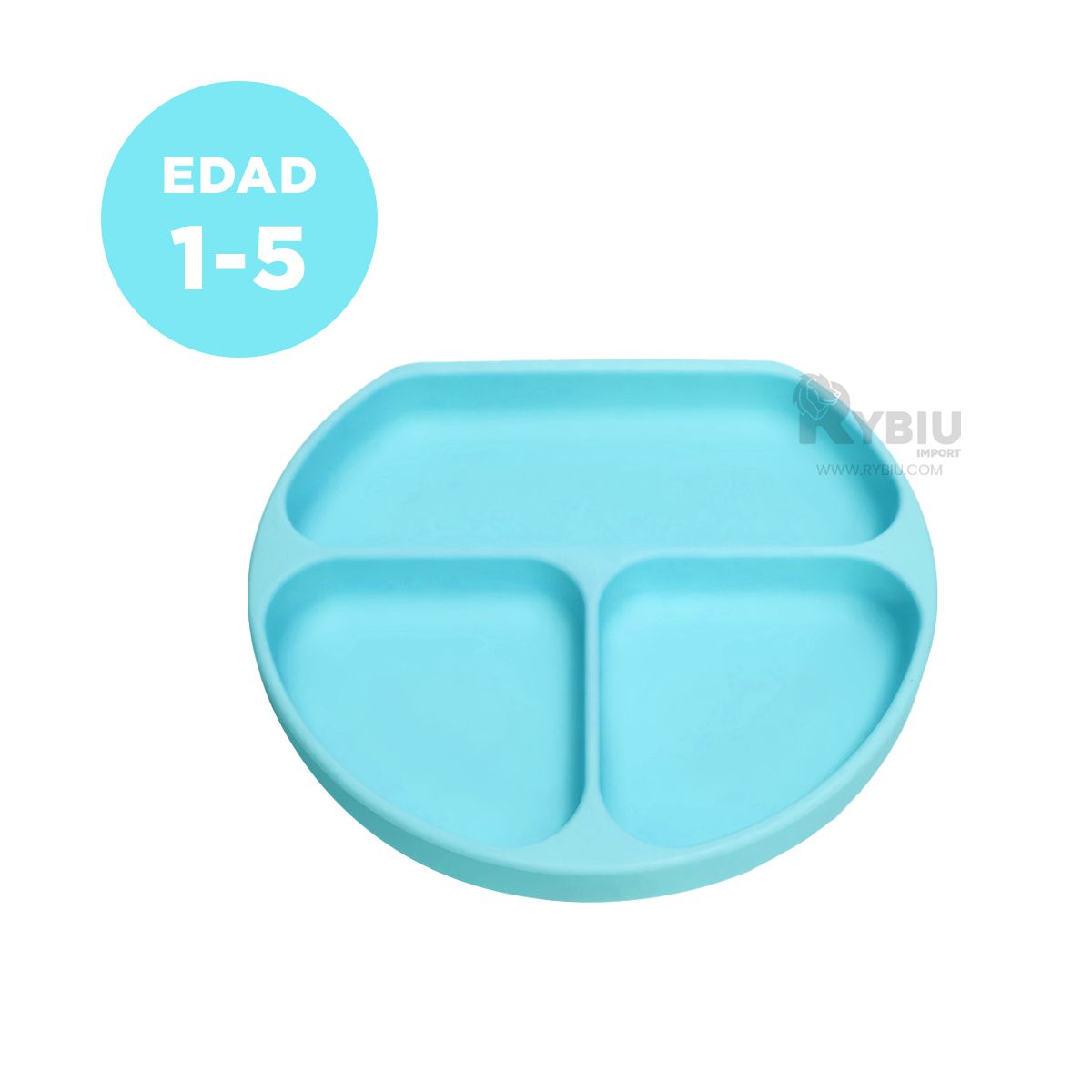 GENERICO - Vajilla con Diseno Infantil Celeste Y+Gift Stickers