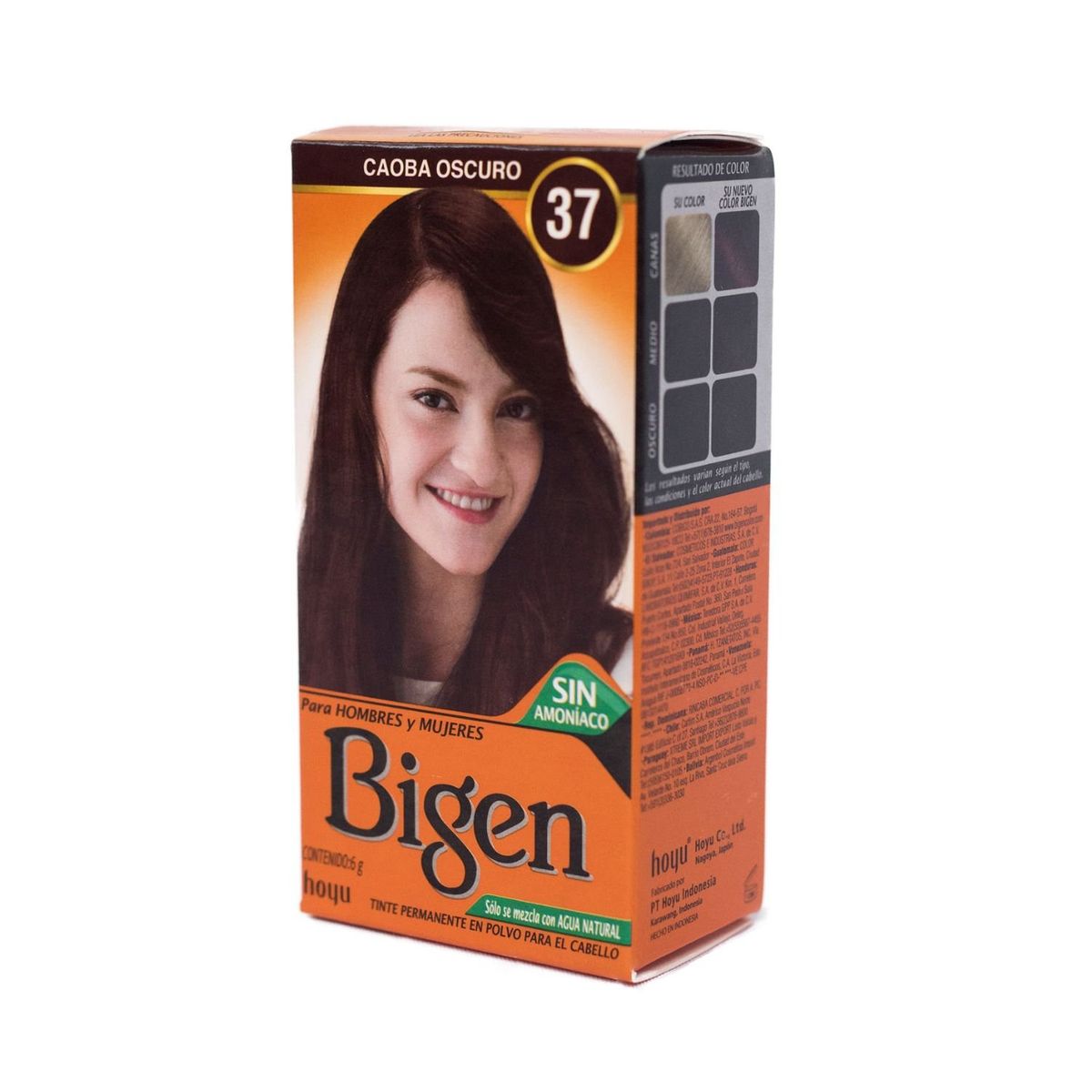 BIGEN - Tinte de Cabello en Polvo Bigen Caoba Oscuro 37 Sin amoníaco