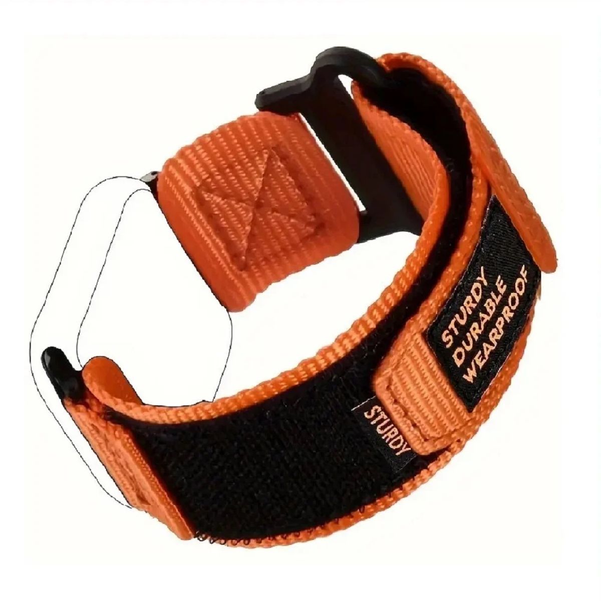 GENERICO - Correa Para Applewatch Y Watch Nylon Wearproof 42-44-45-49mm Naranja