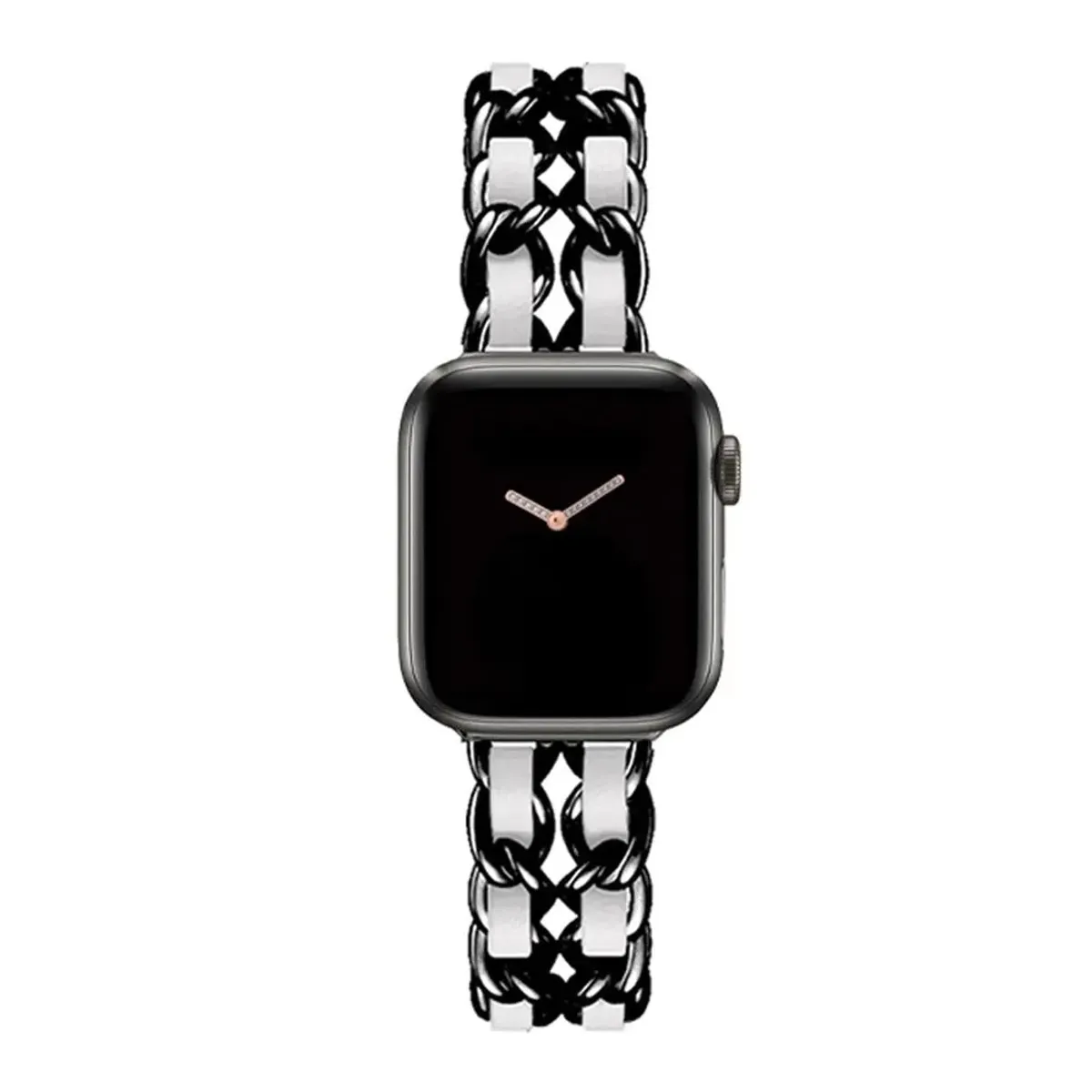 GENERICO - Correa Para Applewatch Y Watch Trend Belt 38-40-41mm Black - White