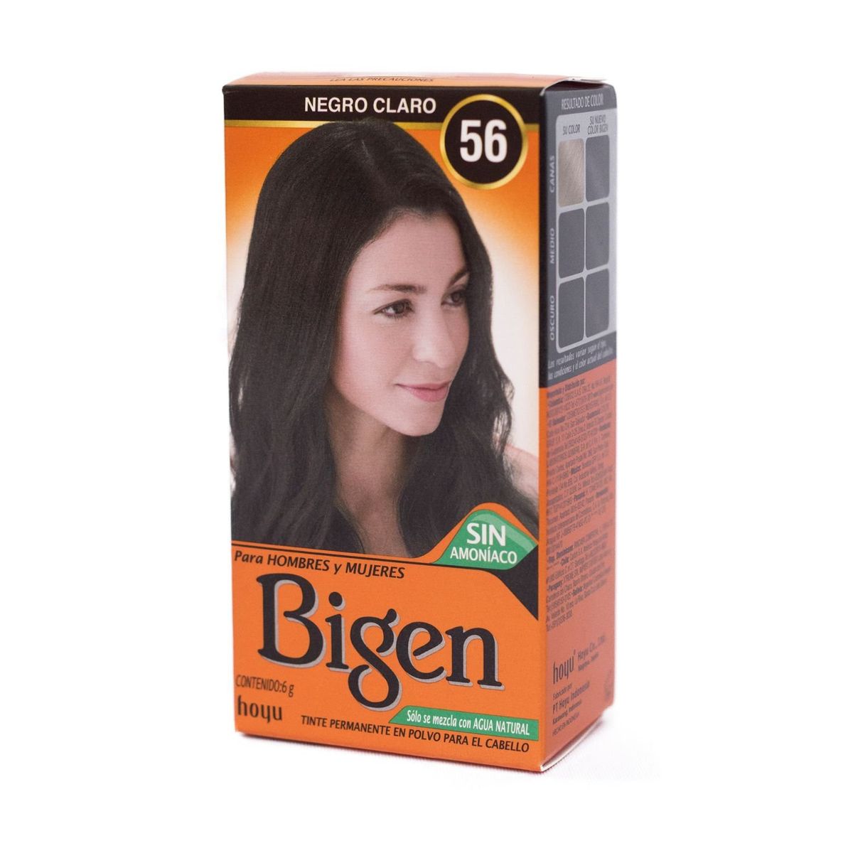 BIGEN - Tinte de Cabello en polvo Bigen Negro Claro 56 Sin amoníaco