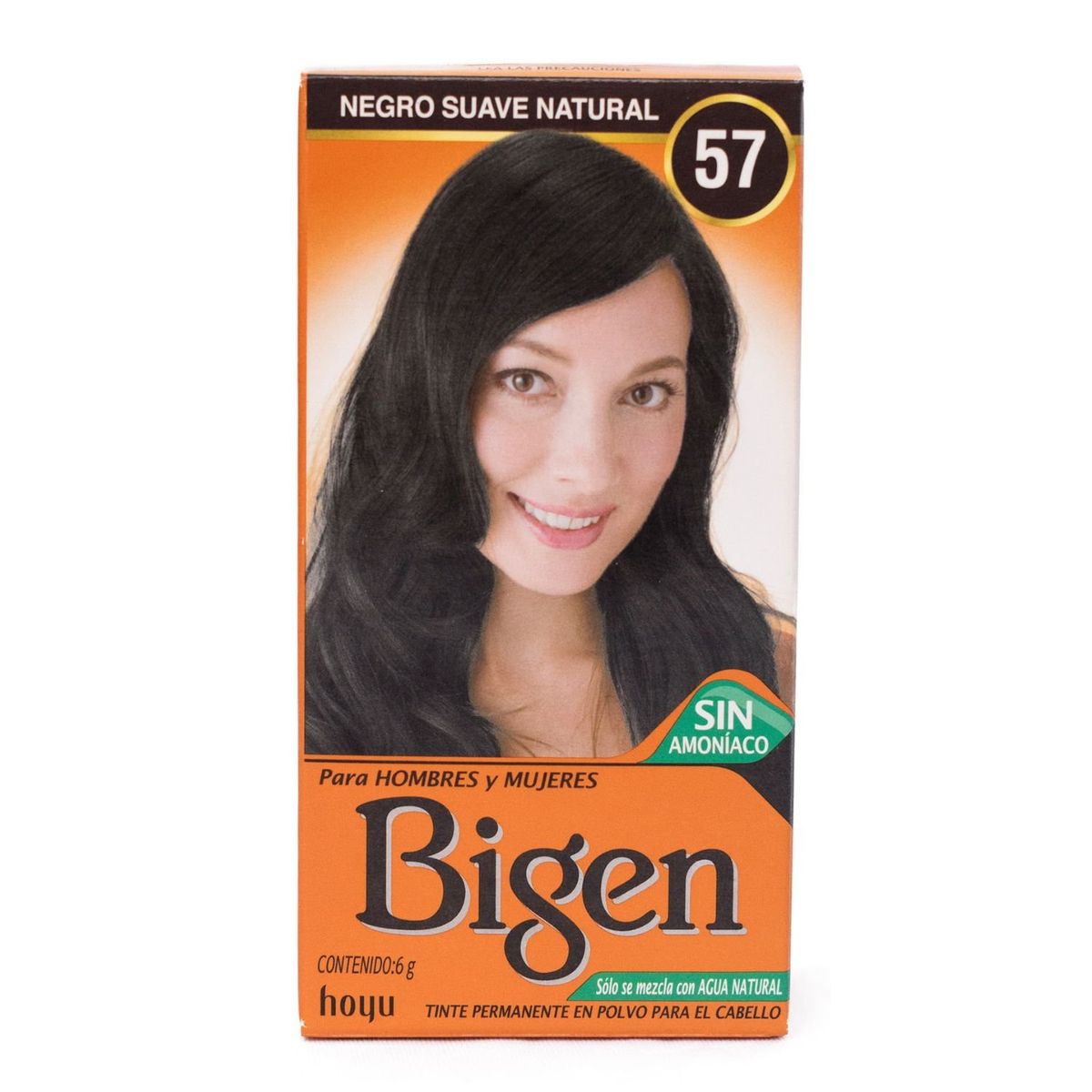 BIGEN - Tinte de Cabello en Polvo Bigen Negro Suave Natural 57 Sin amoníaco