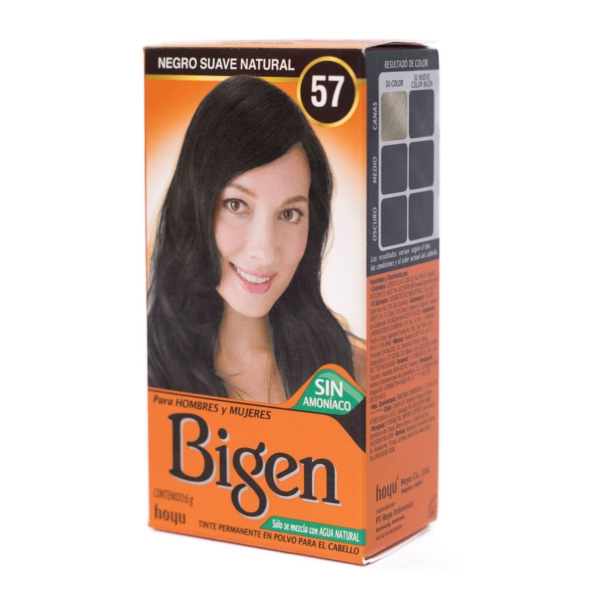 BIGEN - Tinte de Cabello en Polvo Bigen Negro Suave Natural 57 Sin amoníaco