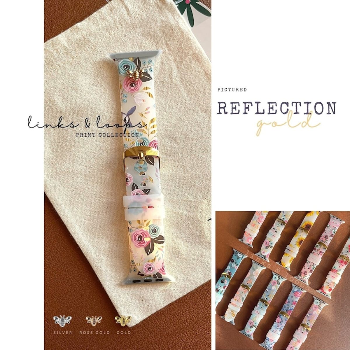 GENERICO - Correa Para Applewatch Y Watch Flower 42-44-45-49mm Reflection