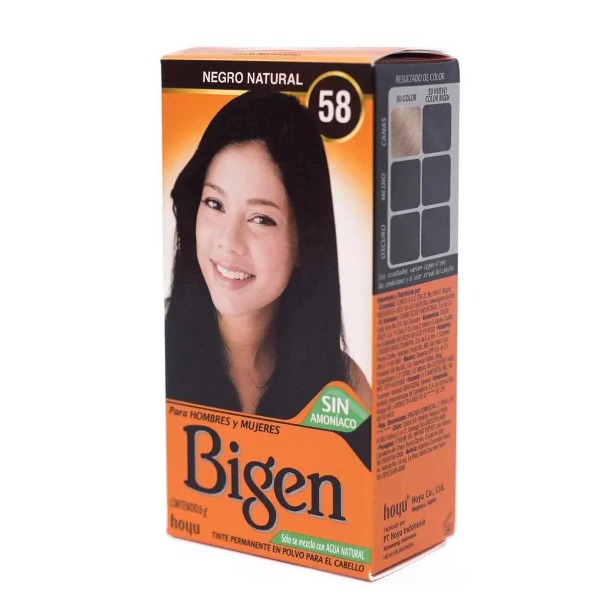 BIGEN - Tinte de Cabello en Polvo Bigen Negro Natural  58 Sin amoníaco