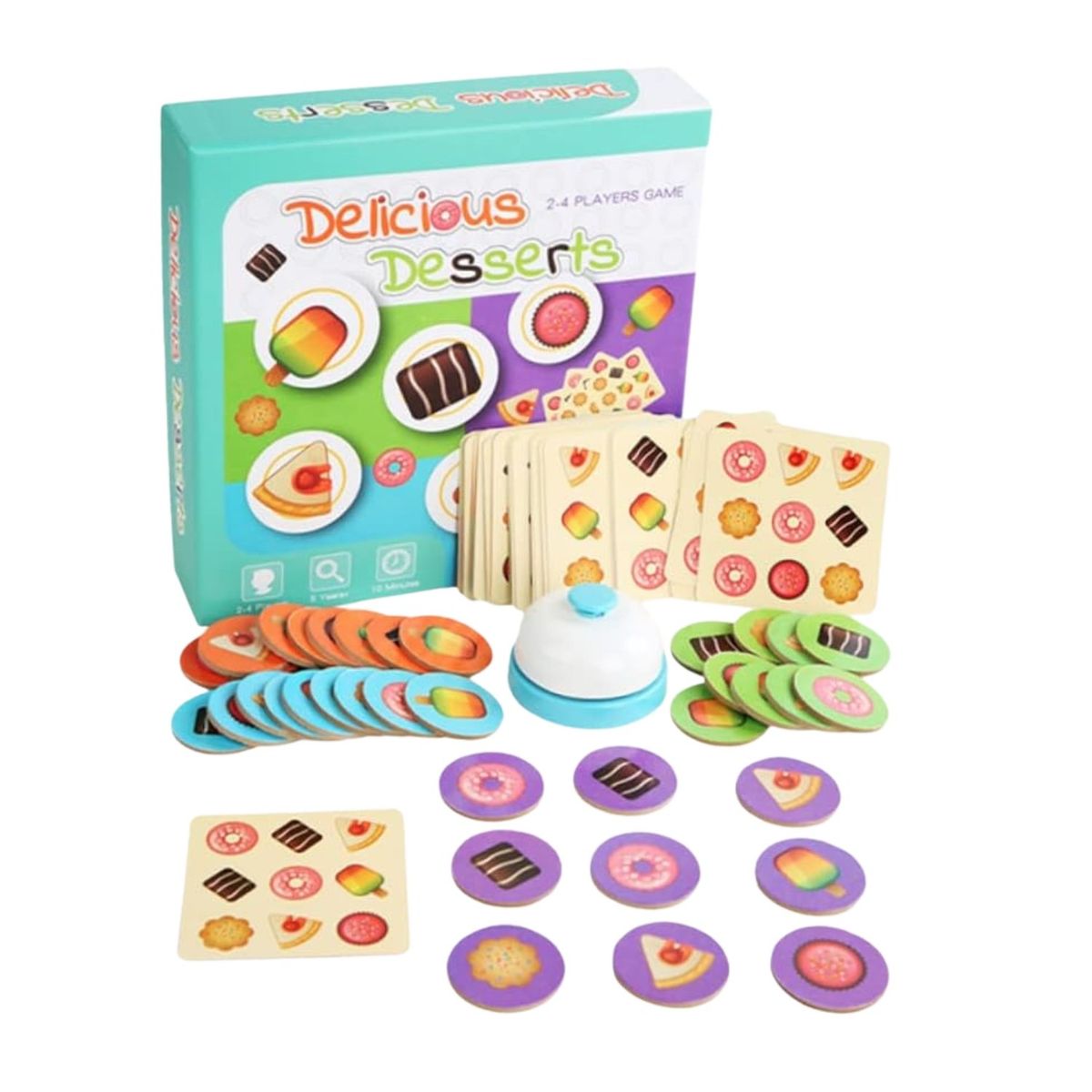 GENERICO - Juego de Mesa Montessori con Timbre Agilidad Visual Modelo Postres