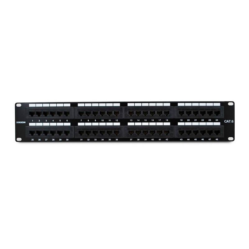 DIXON - PANEL MODULAR DIXON CAT6 48 PUERTOS 1 RU NEGRO PN P48T-K11-C6CBK