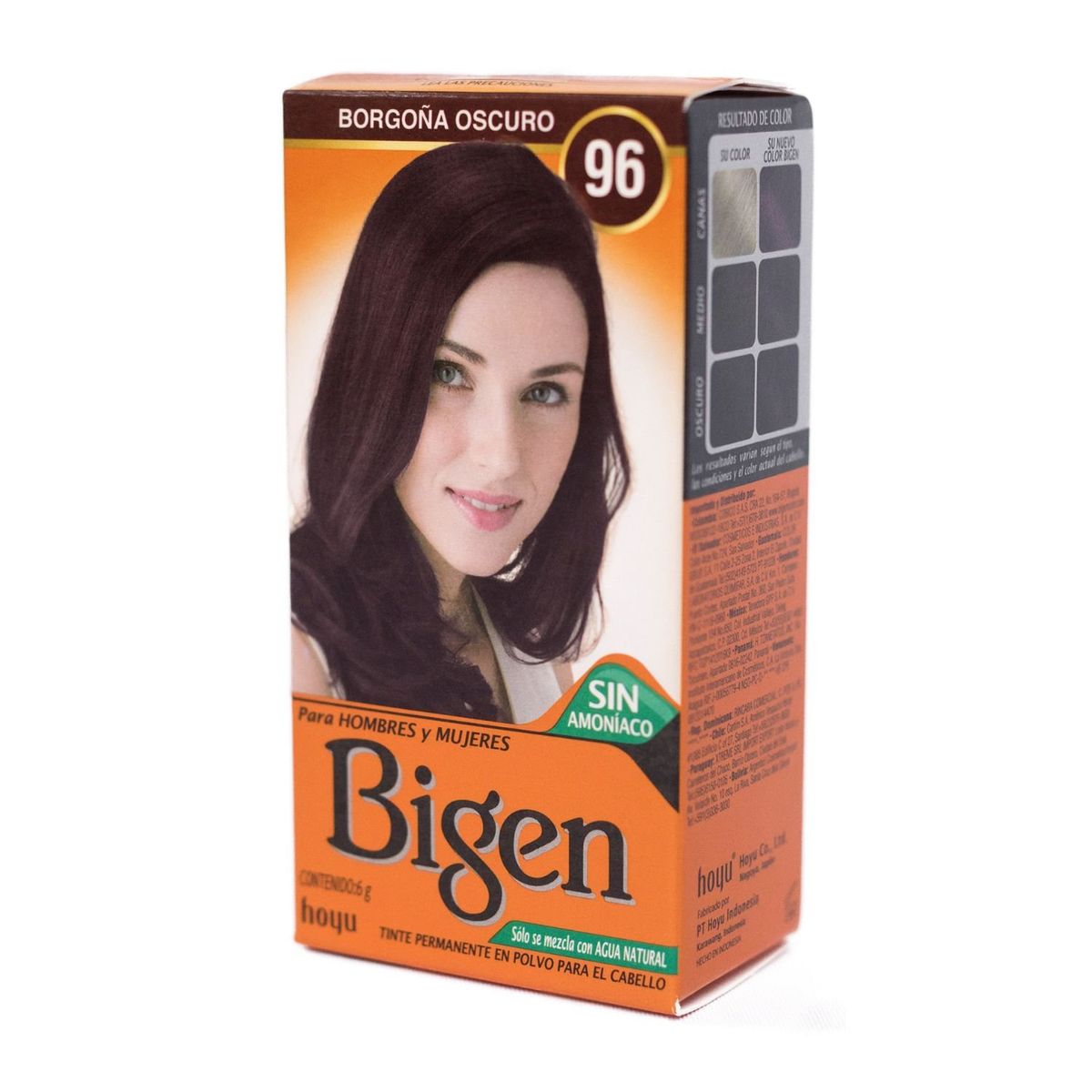 BIGEN - Tinte de Cabello en polvo Bigen Borgoña Oscuro 96 Sin amoníaco