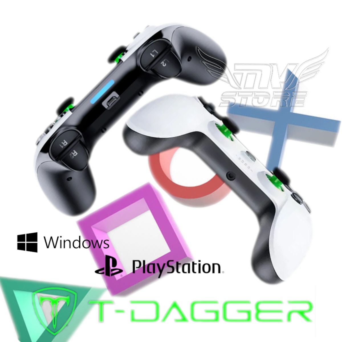 T-DAGGER - Mando Inalambrico Scorpio TGP802 PC PS4 Bluetooth Recargable