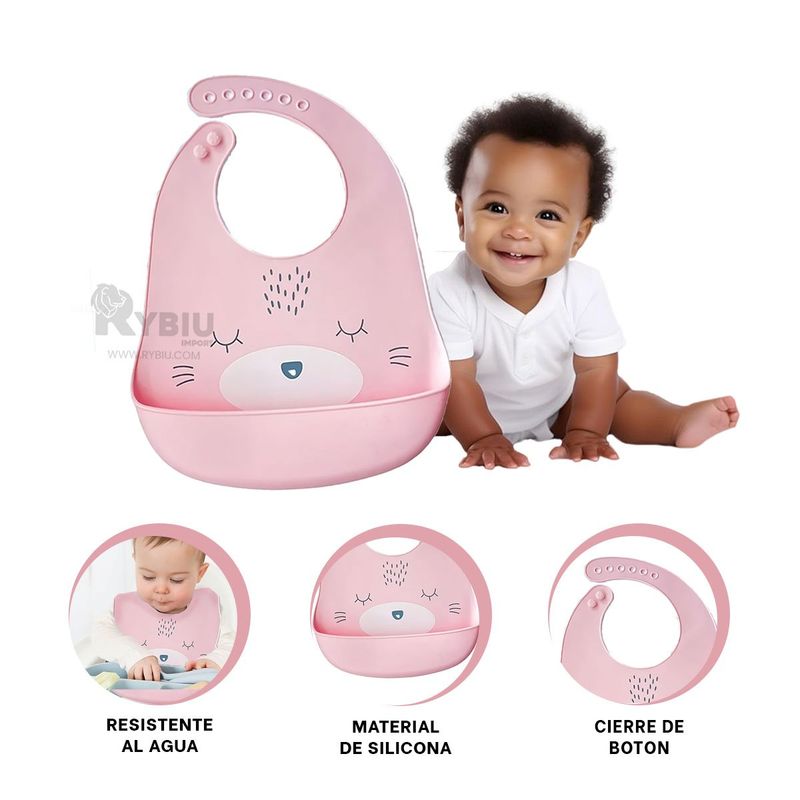 RYBIU IMPORT - Protector Dinamico de Babas en Rosado Y+Post-it Adhesivos