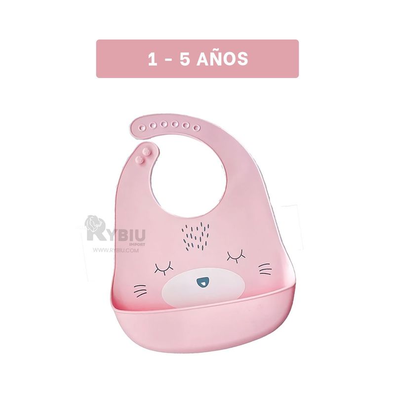 RYBIU IMPORT - Mandil Resistente para Bebe en Rosado Y+Envoltorio de Regalo