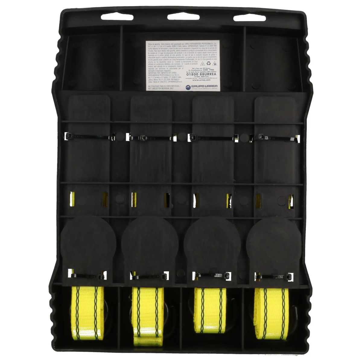 SURTEK - JUEGO DE 4 SUJETADORES  1" x 4.5 Mts. TIPO MATRACA - SURT151150