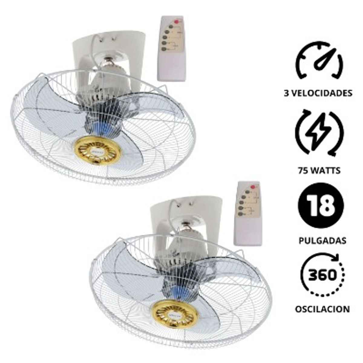 DIORE - VENTILADOR DE TECHO ORBITAL 18 A CONTROL REMOTO