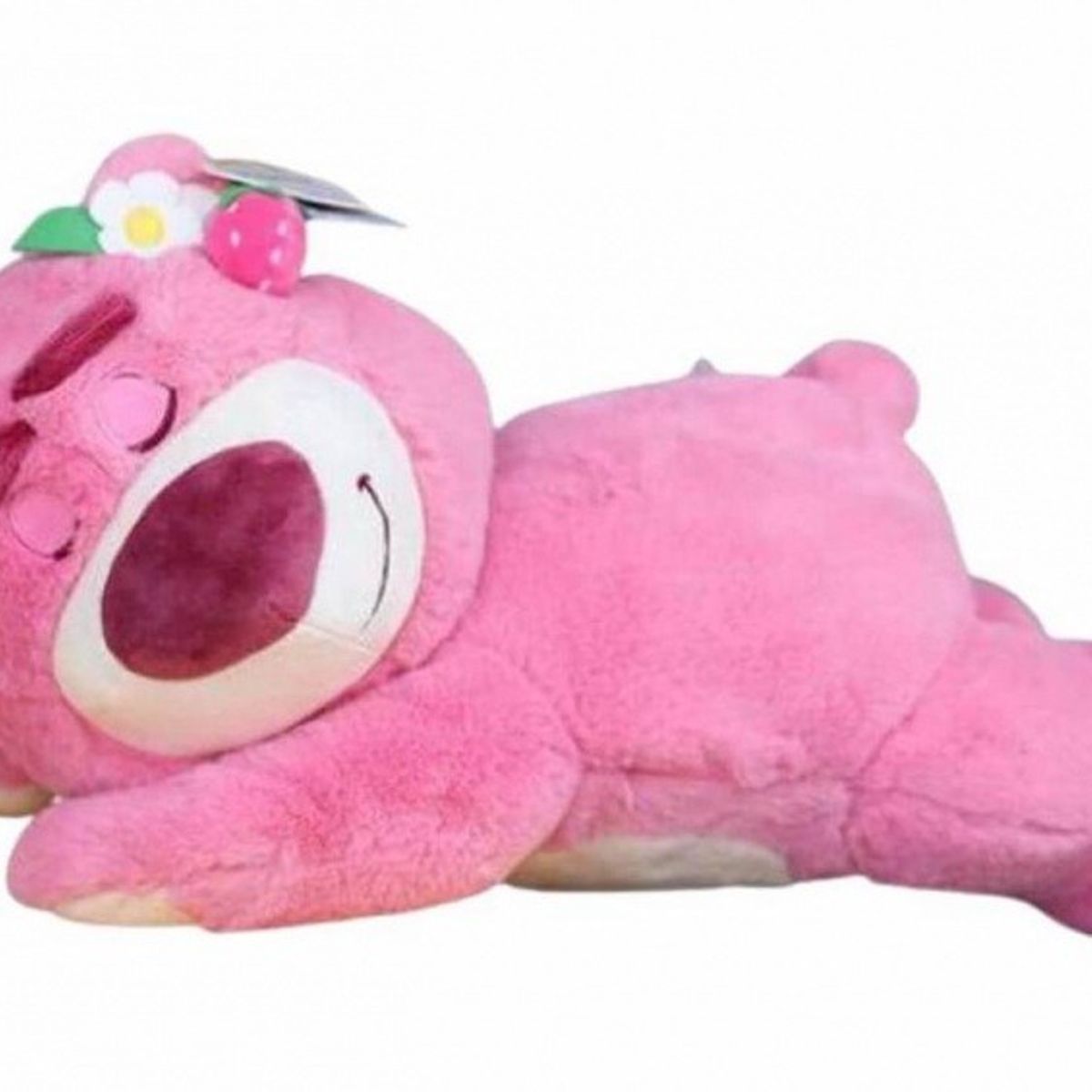 GENERICO - Peluche Osita Dormida de 40 CM - Color Rosado y Blanco