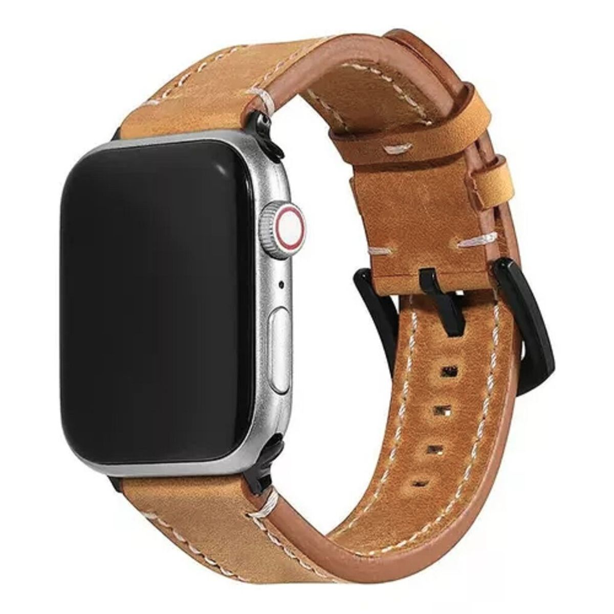 GENERICO - Correa Para Applewatch Y Watch Cuero Genuino 42-44-45-49mm Beige