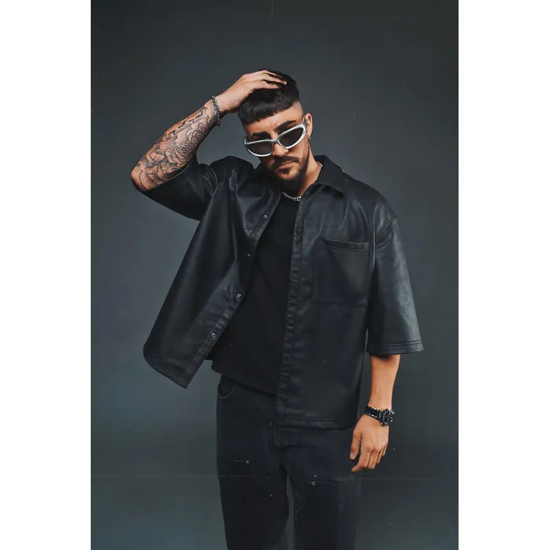 GENERICO - Camisa Oversize Manga Corta Hombre