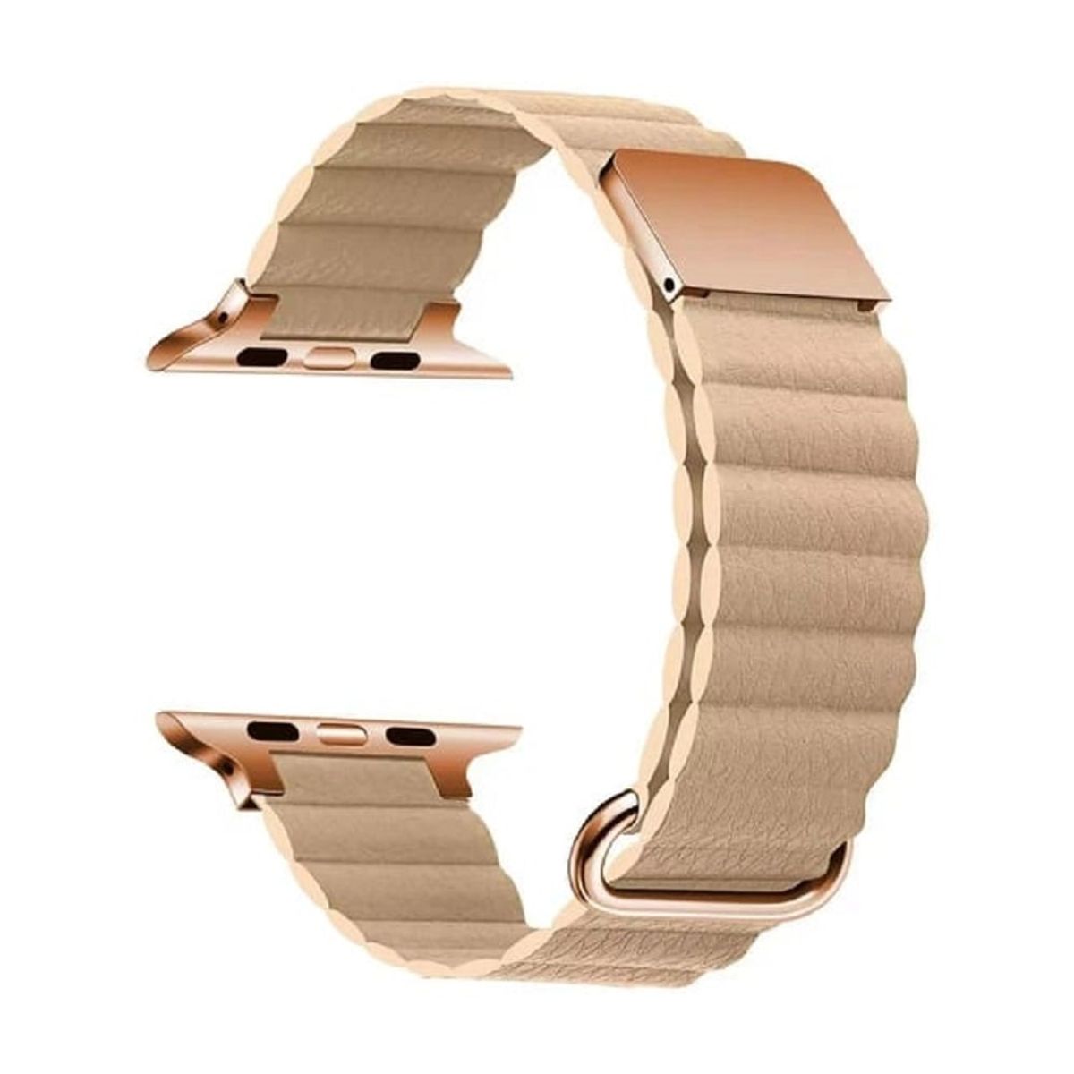 GENERICO - Correa Para Applewatch Y Watch Hebilla Magnética 42-44-45-49mm Beige