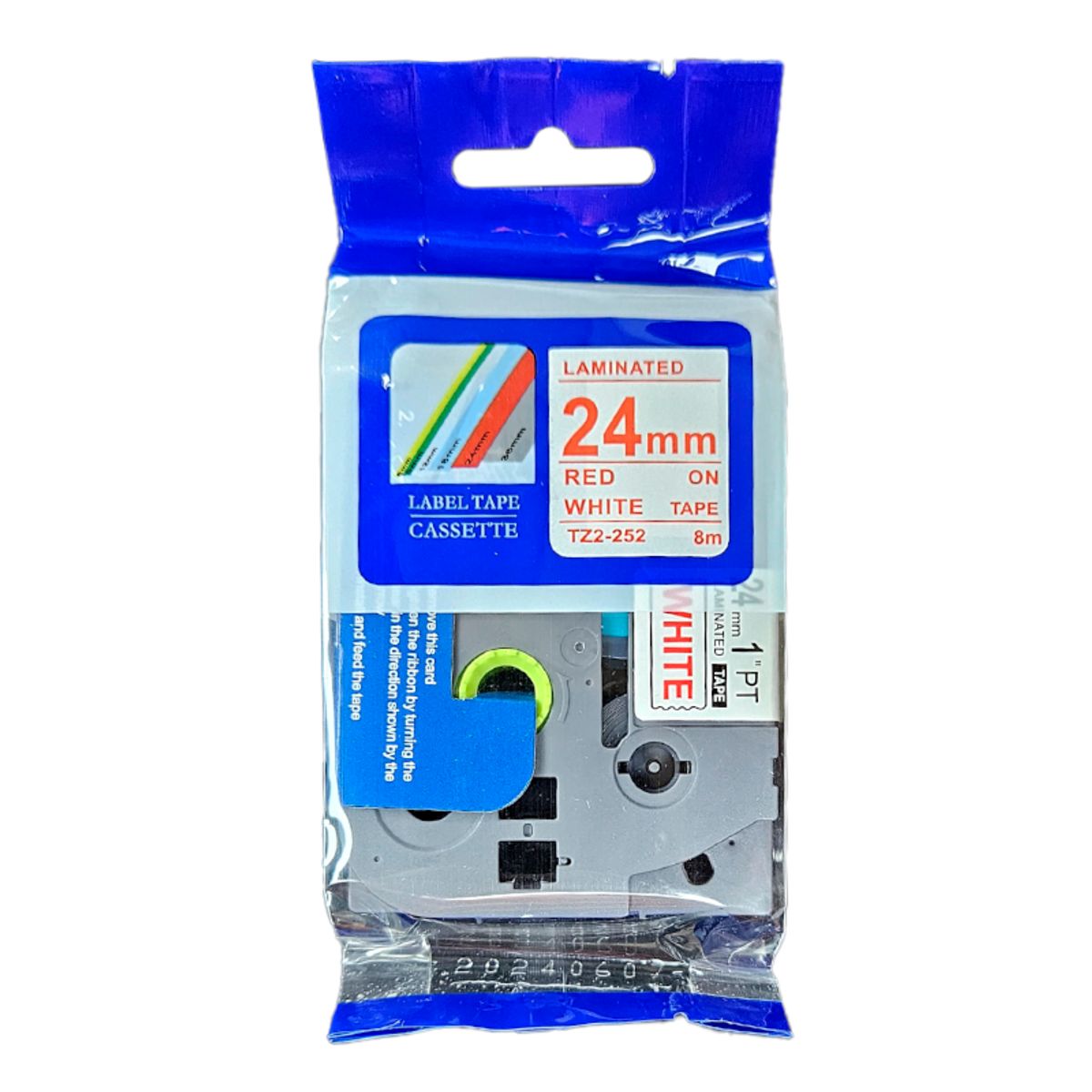 BROTHER - CINTA BROTHER COMPATIBLE TZ2-252 ROJO SOBRE BLANCO