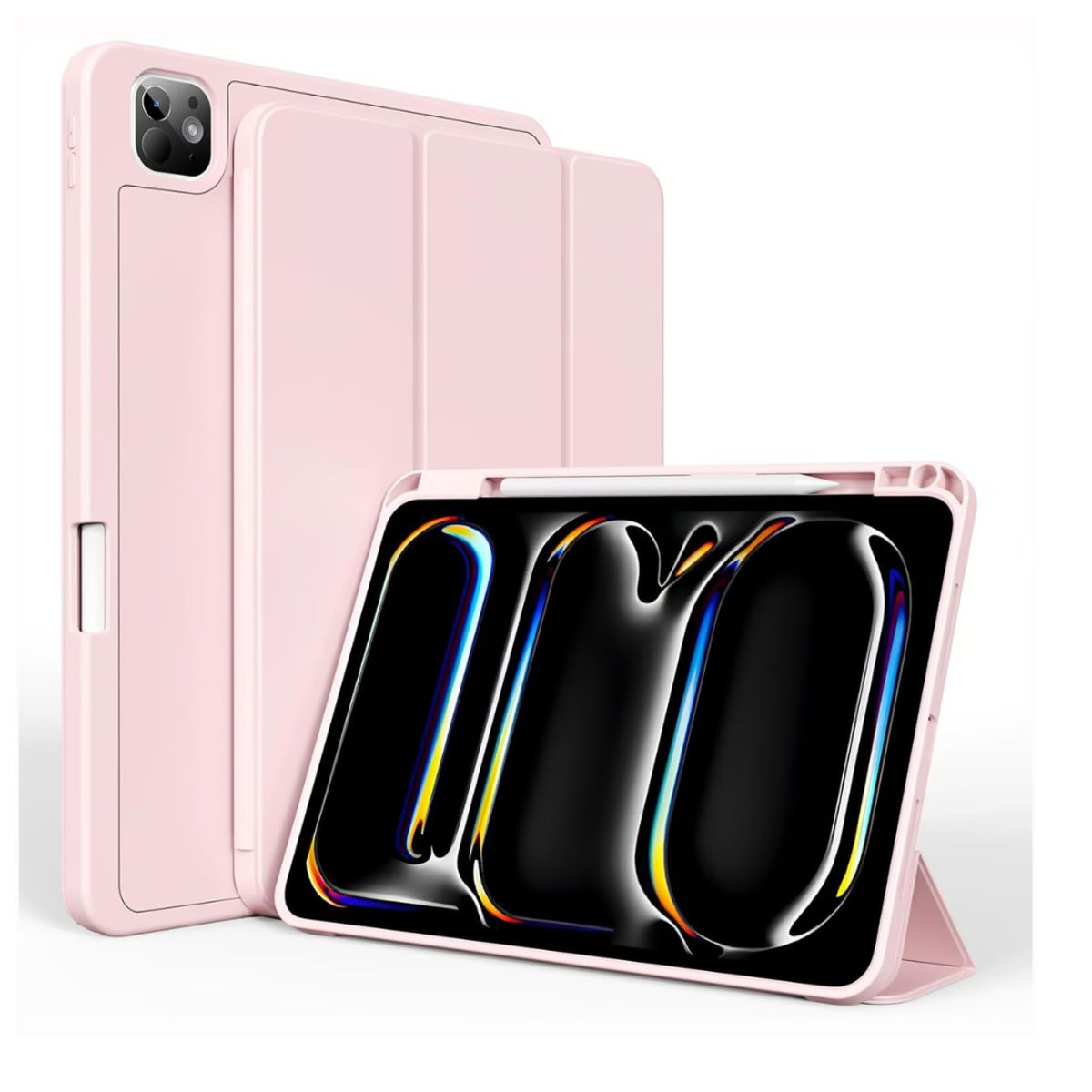 CASE - FUNDA SMART COVER CON PORTA PENCIL PARA  IPad PRO 11" 2024 rosa