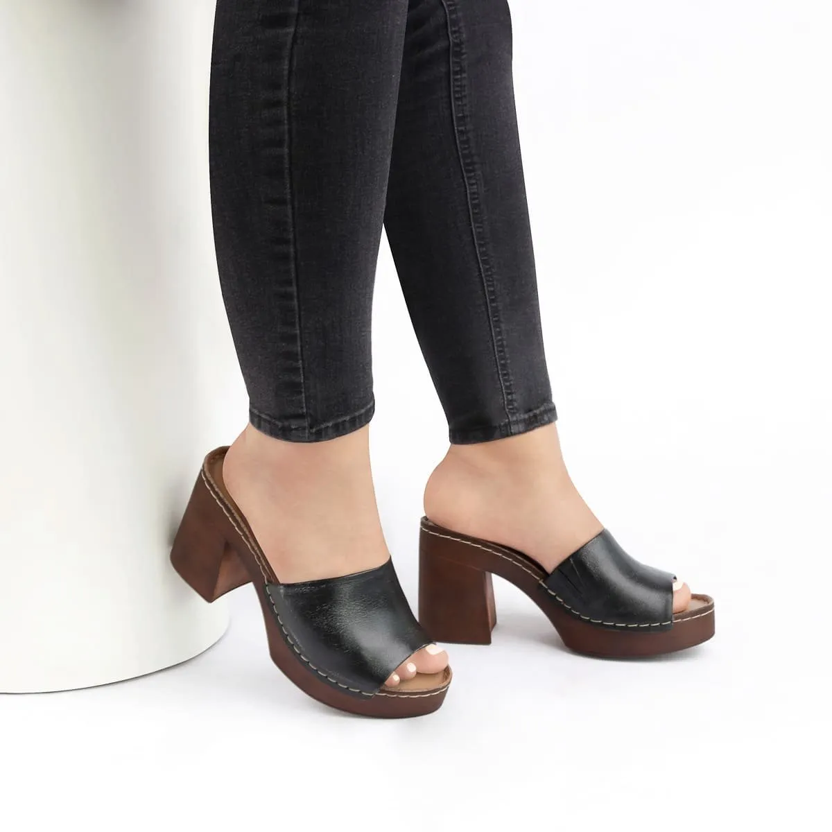 ECCO - Sandalias Mujer Ecco Triana03 Negro Cuero Charol