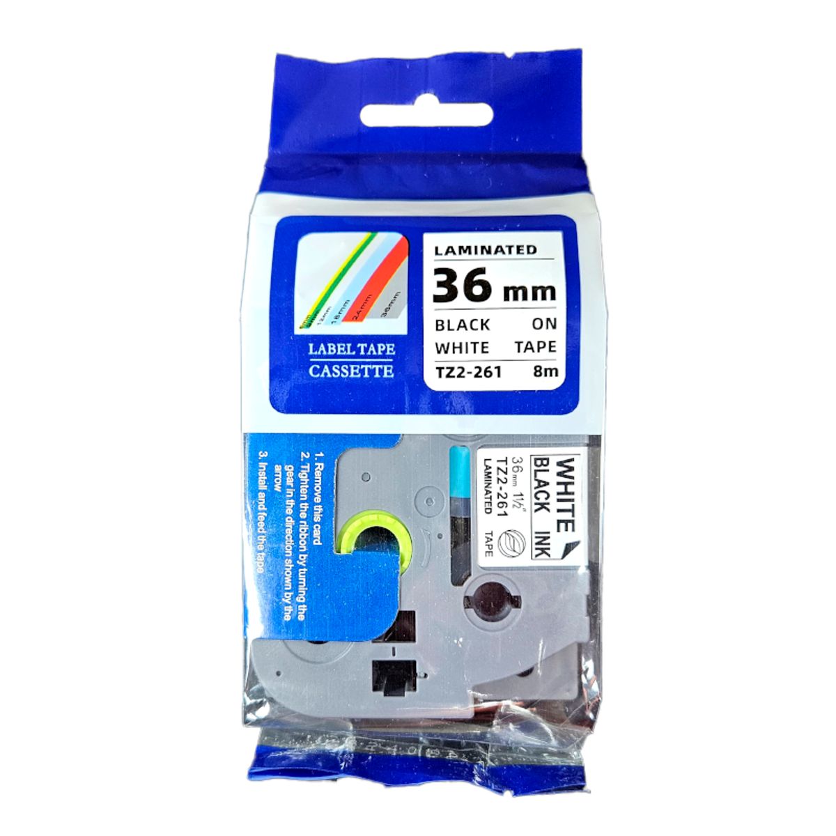 BROTHER - CINTA BROTHER COMPATIBLE TZ2-261 NEGRO SOBRE BLANCO