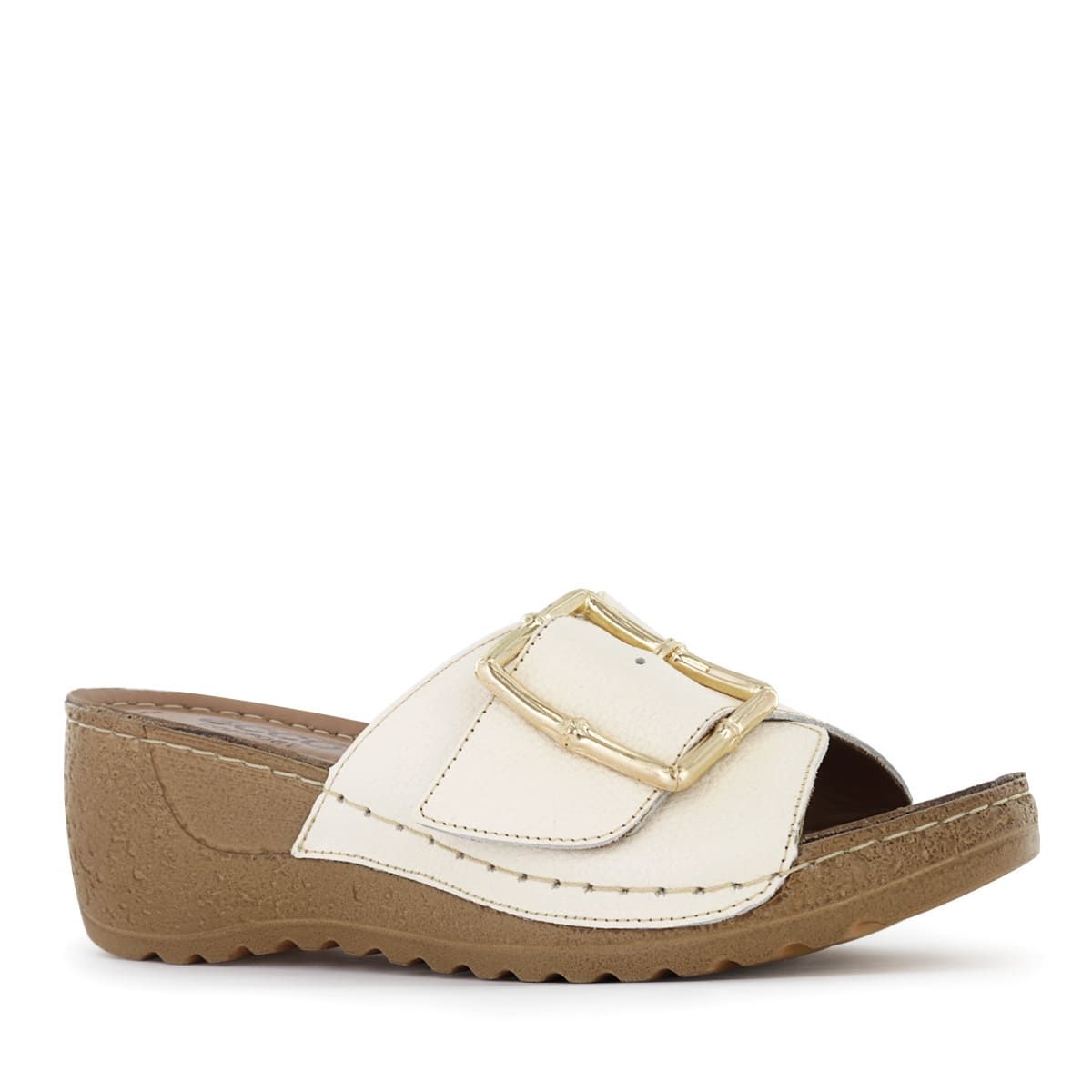 ECCO - Sandalias Mujer Ecco Mayra30 Marfil Cuero Natural