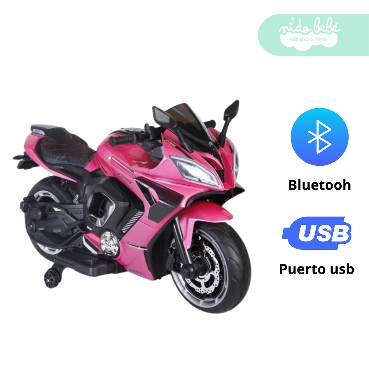 GENERICO - Moto a Bateria R9 super Jamp Pink