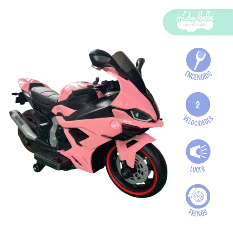 GENERICO - Moto a Bateria R12 super Volt Pink