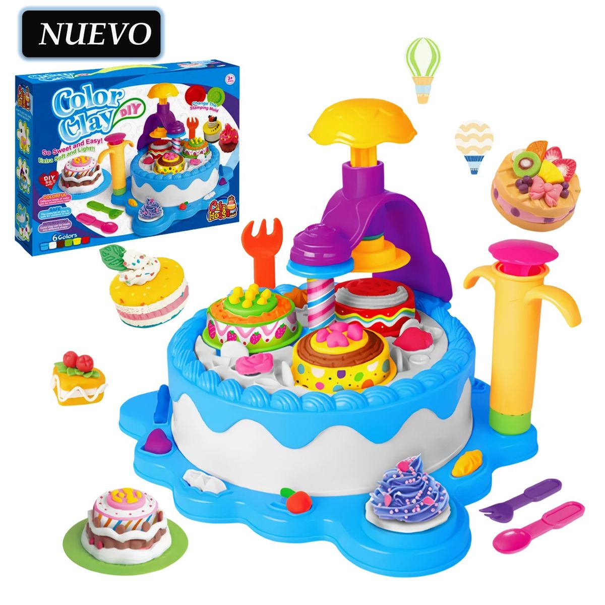 GENERICO - Juguete Set de Plastilina Moldeable de Pastel