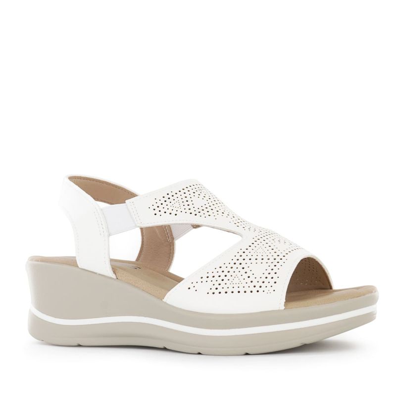 IMPULS - Sandalias Taco Cuña Mujer Impuls Odila05 Blanco