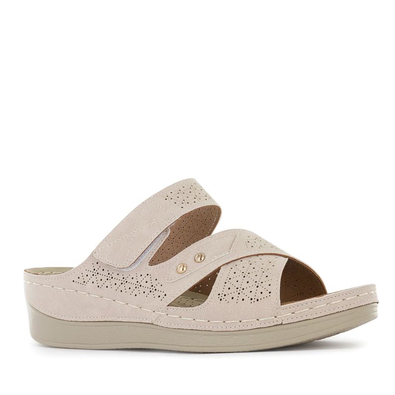 IMPULS - Sandalias Taco Cuña Mujer Impuls Odila03 Beige