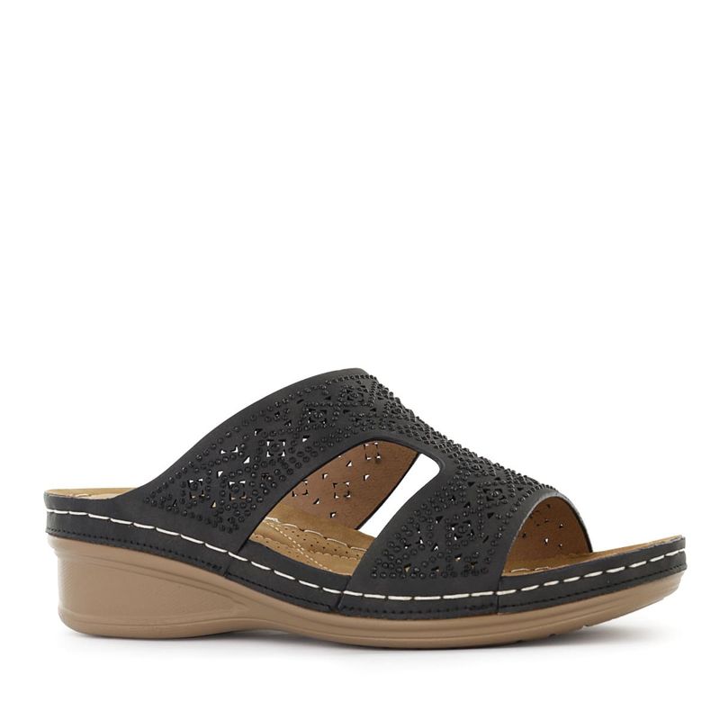 IMPULS - Sandalias Taco Cuña Mujer Impuls Odila04 Negro