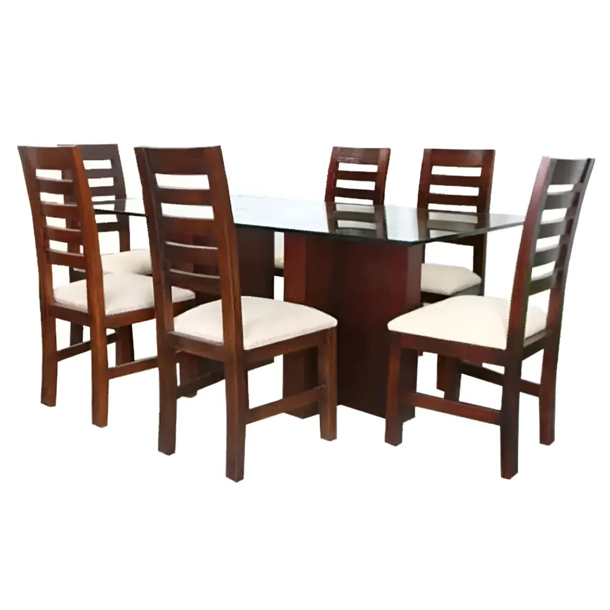 HOGAR & SPACIOS - HYS COMEDOR 6 SILLAS FRANCIS BEIGE