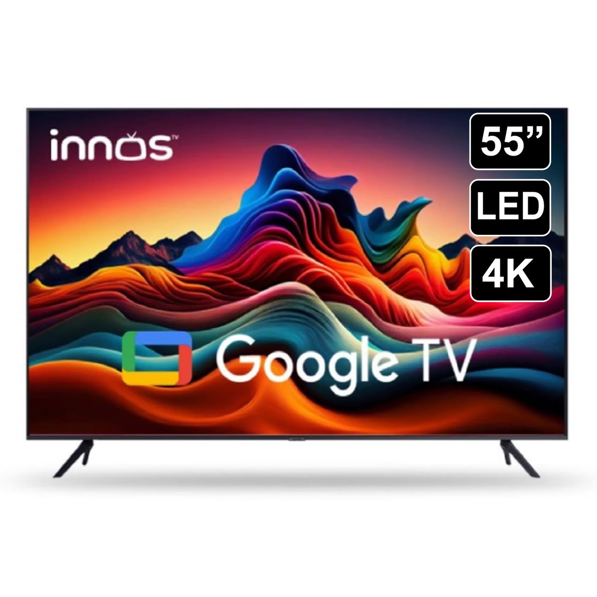 GENERICO - Televisor Innos LED Smart 55"  Pulg. Android TV 55TE5PPL con Control de Voz