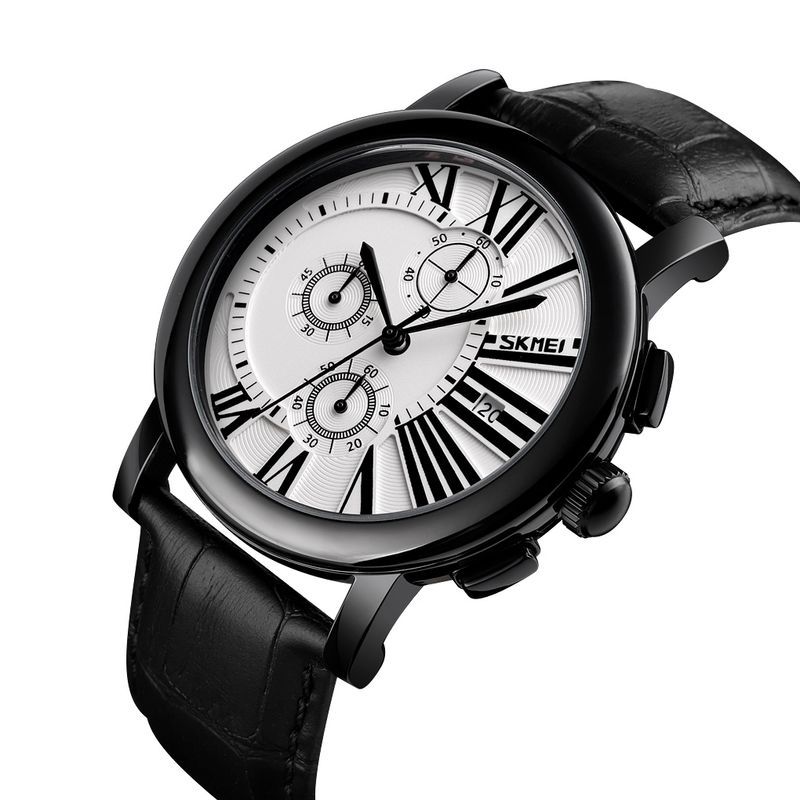 SKMEI - Reloj Skmei 9196 Negro con fondo blanco Cronografo
