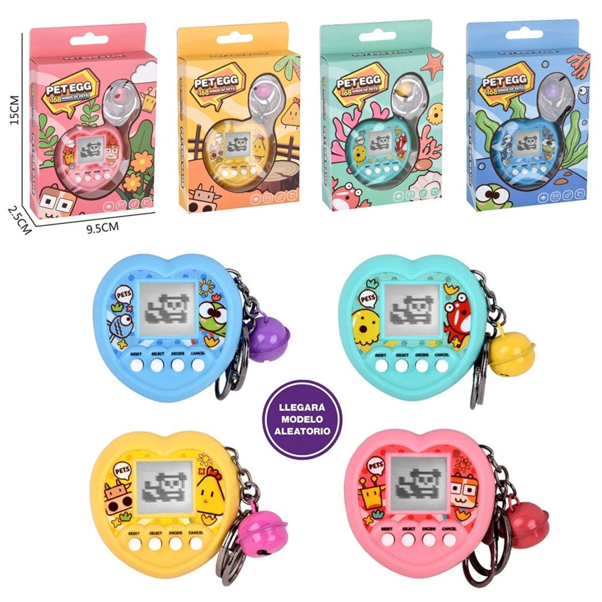 PEQUEÑAS TRAVESURAS - Mini Mascota Virtual Tamagotchi Corazón - Retro Pet Game