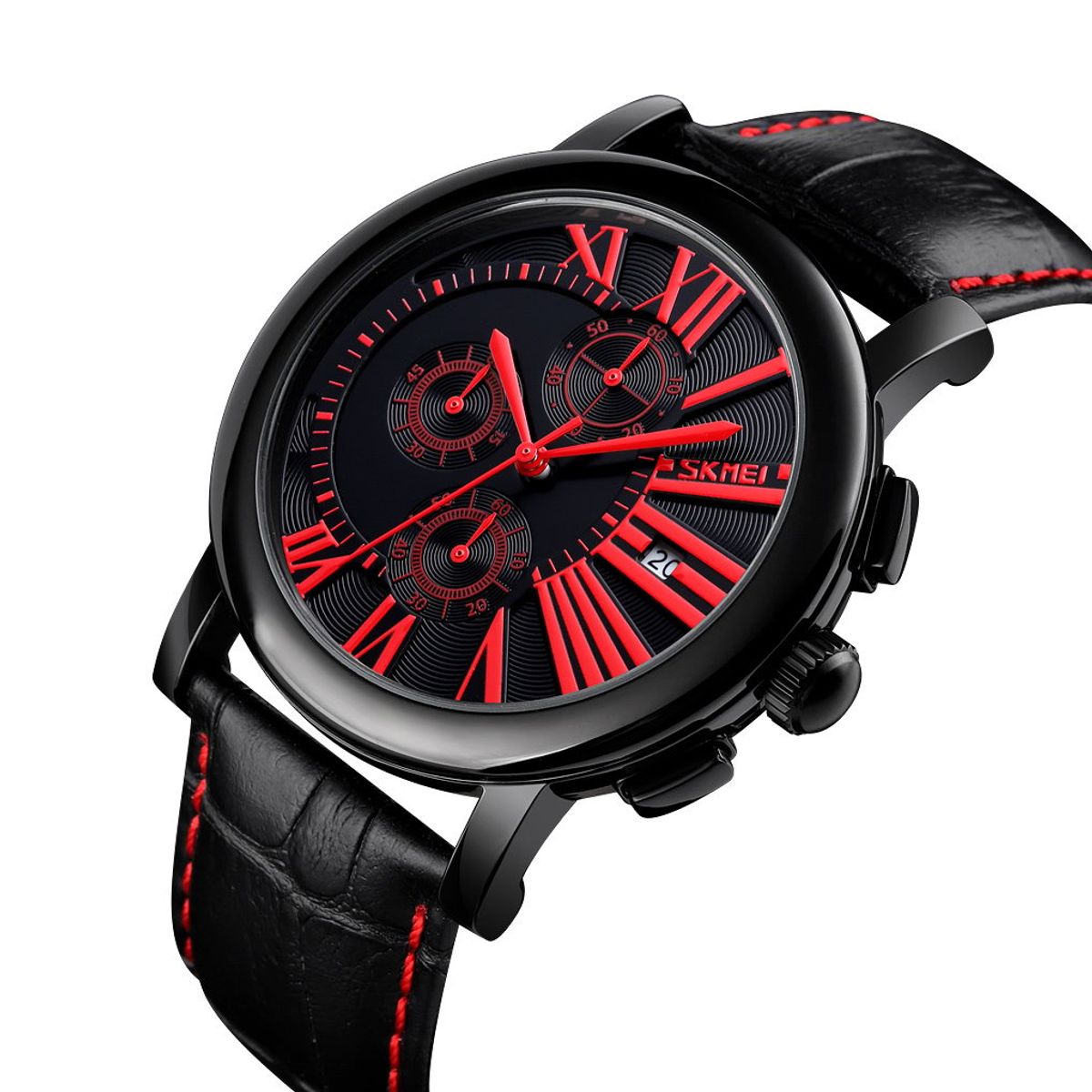 SKMEI - Reloj Skmei 9196 Negro con detalles rojos Cronografo