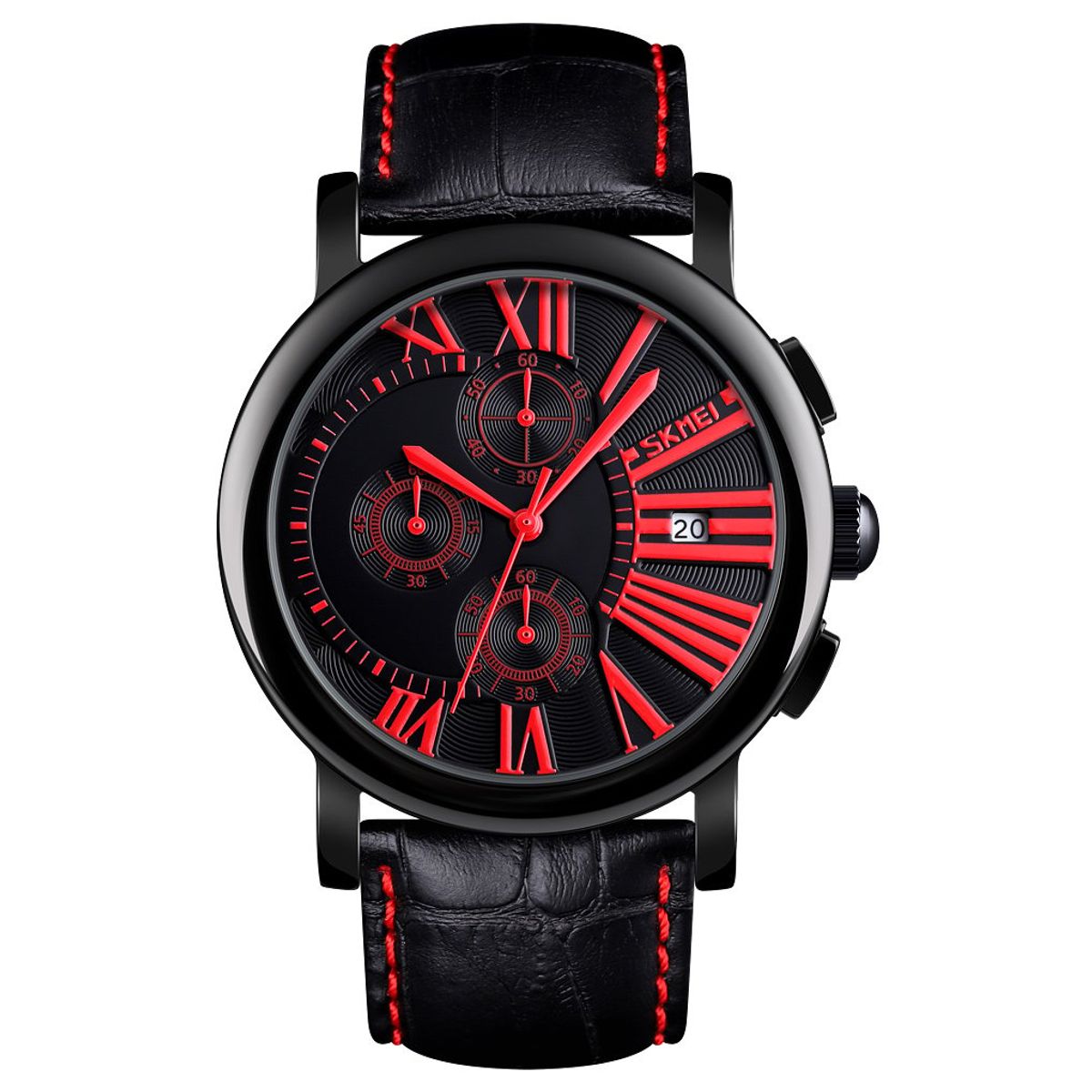 SKMEI - Reloj Skmei 9196 Negro con detalles rojos Cronografo