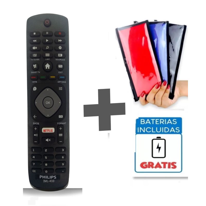 GENERICO - Control Remoto para philips Smartv Clasico + Funda