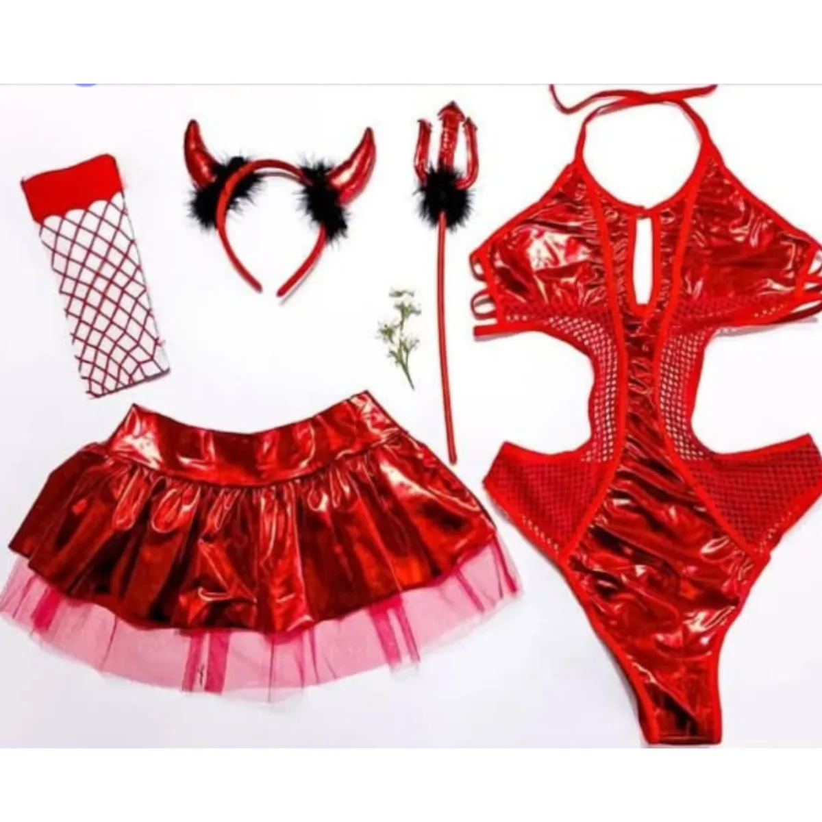 GENERICO - DISFRAZ DE DIABLITA LENCERÍA SEXY DISFRACES EN TALLAS S-M- L