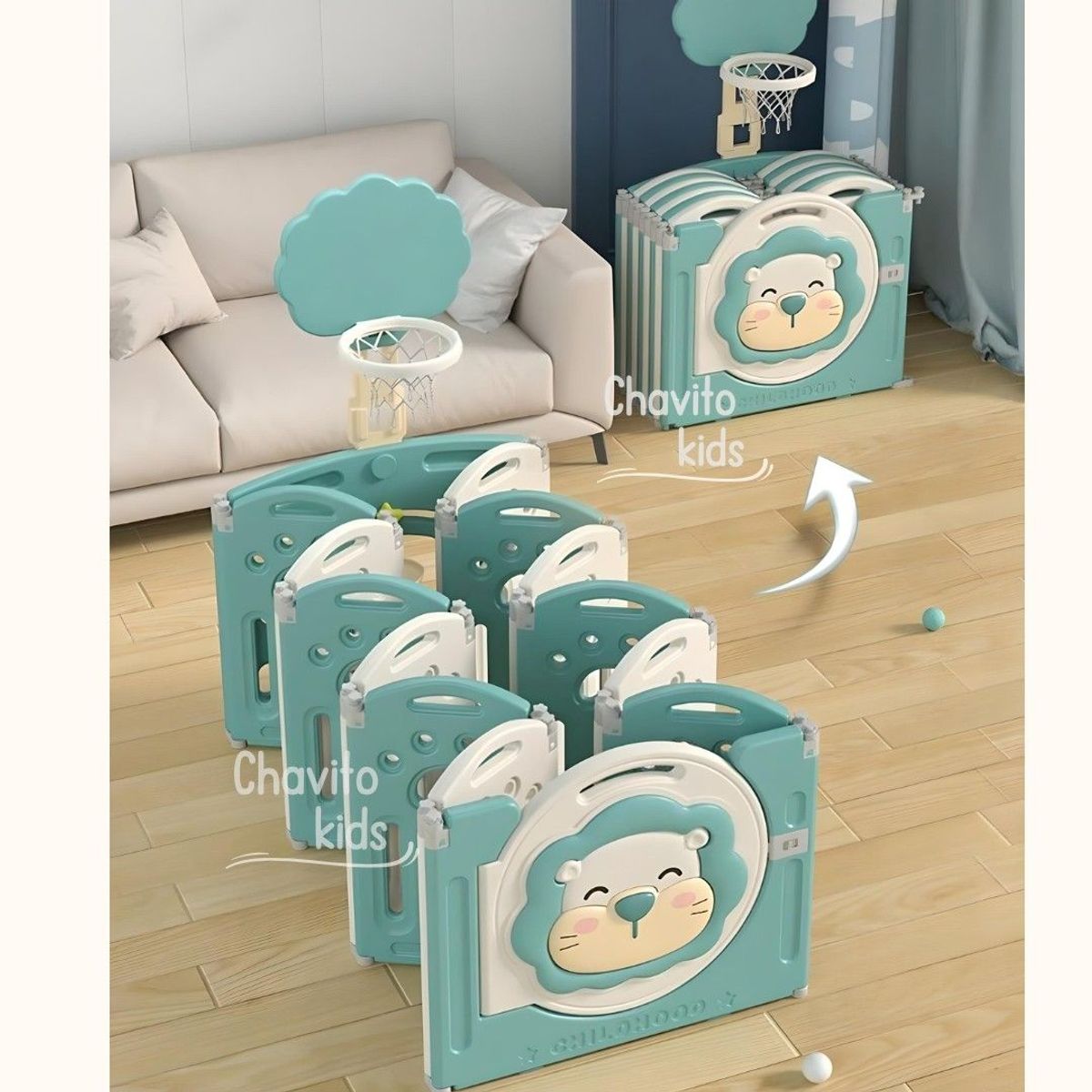 GENERICO - CORRAL CERCO PLEGABLE LEONCITO VERDE