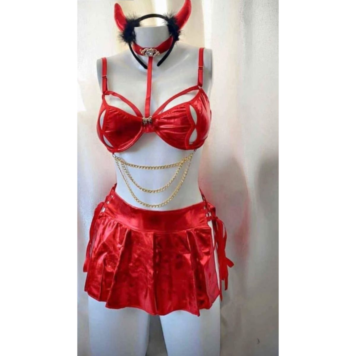 GENERICO - DISFRAZ DE DIABLITA LENCERÍA SEXY DISFRACES EN TALLAS S-M- L