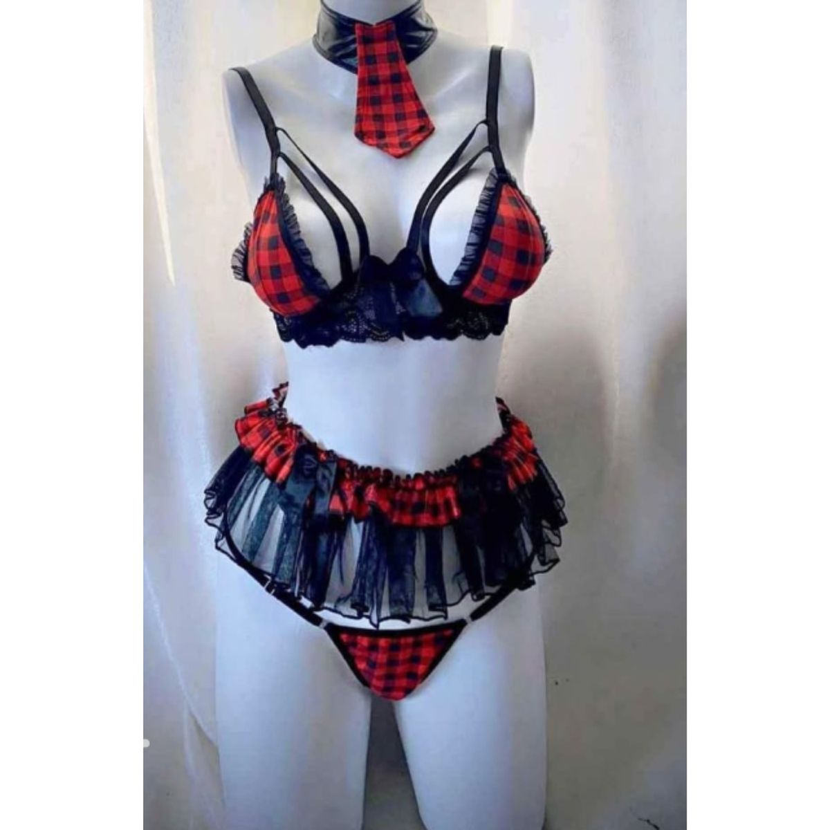 GENERICO - DISFRACES LENCERIA SEXY DE COLEGIALA EN TALLAS S-M-L