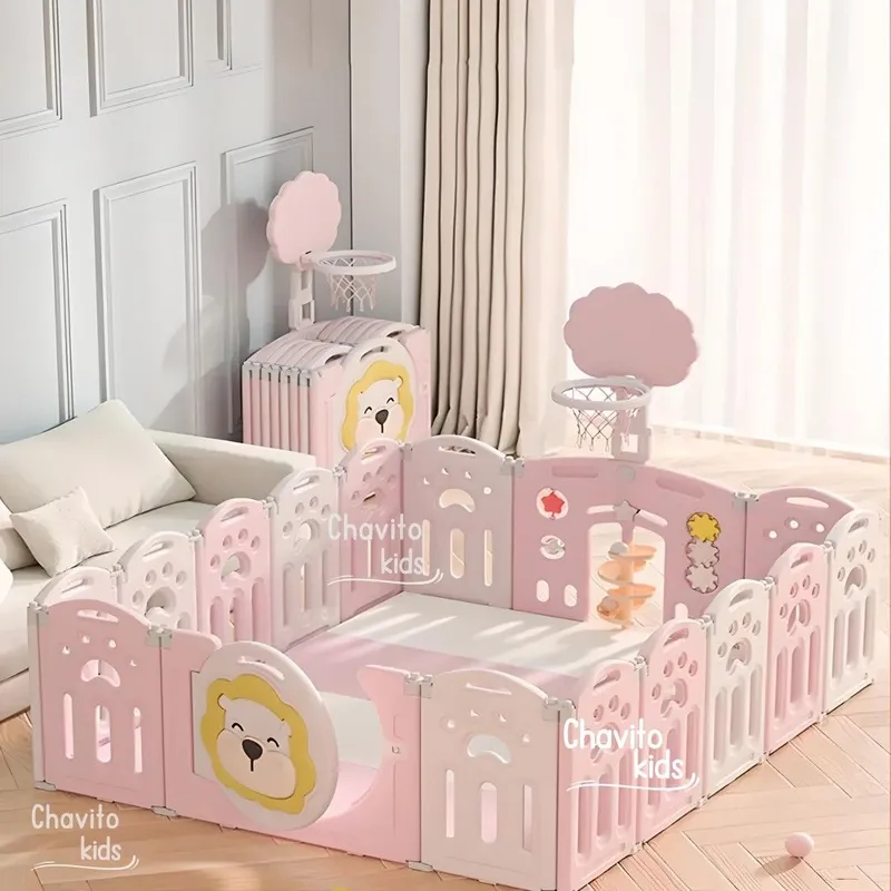 GENERICO - CORRAL CERCO PLEGABLE LEONCITO ROSADO