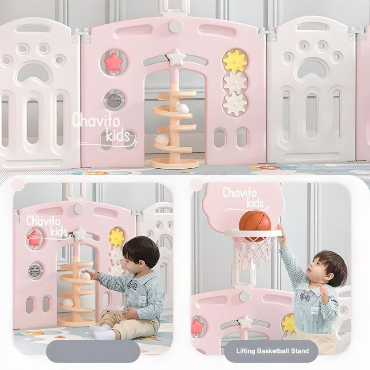 GENERICO - CORRAL CERCO PLEGABLE LEONCITO ROSADO