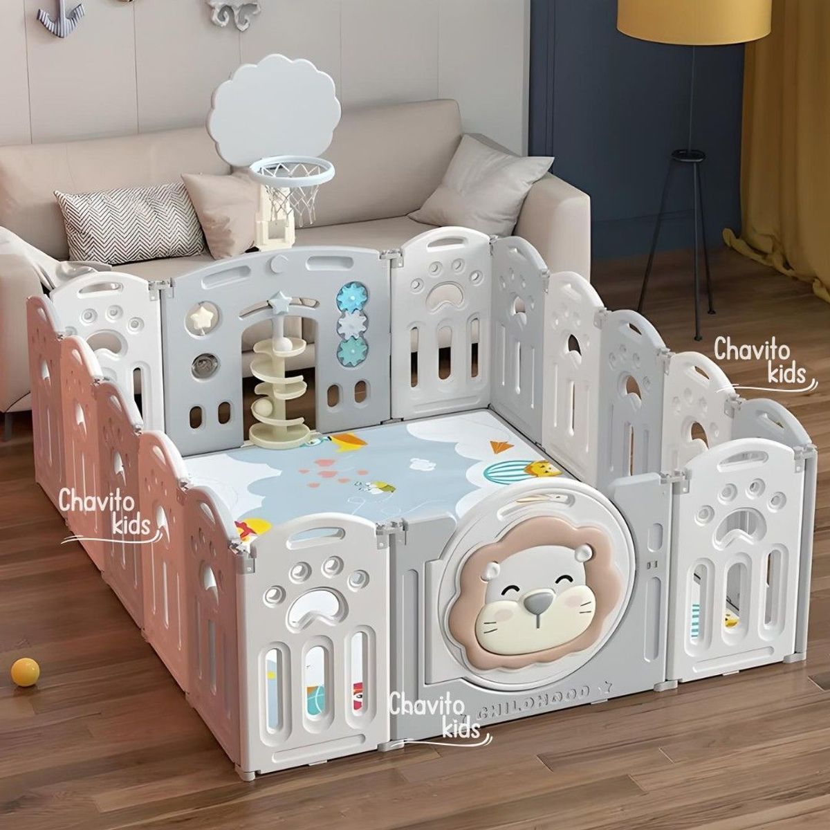 GENERICO - CORRAL CERCO PLEGABLE LEONCITO PLOMO