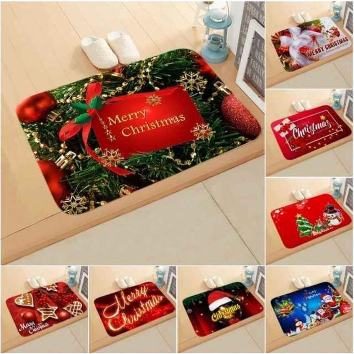 GENERICO - Tapetes navideños antideslizantes