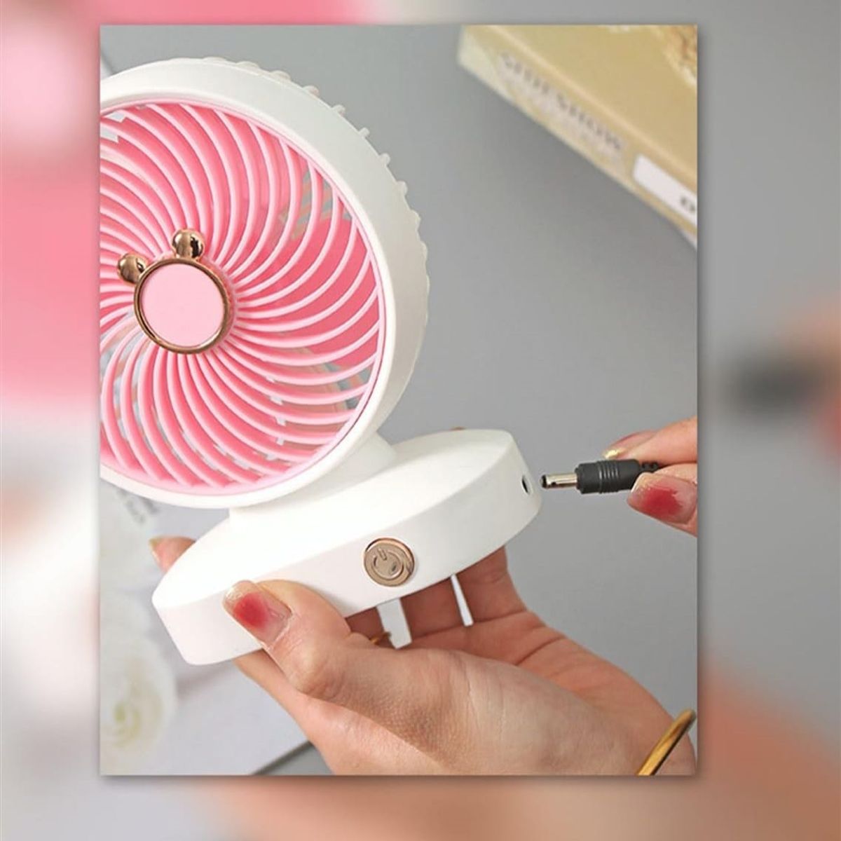 GENERICO - MINI VENTILADOR DE ESCRITORIO - AJUSTABLE DE 2 VELOCIDADES